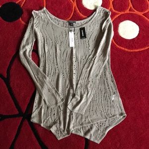 Express patterned knit top